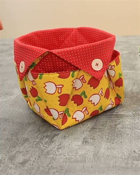 Diy reversible fabric baskets easy sewing project – Artofit