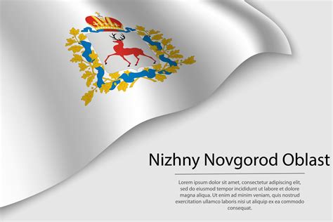 Wave Flag Of Nizhny Novgorod Oblast Is A Region Of Russia 21826450