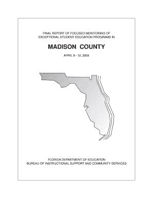 Fillable Online Fldoe MADISON COUNTY Florida Department Of Education