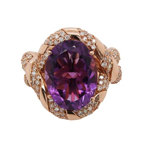 "Rose Gold" Amethyst Ring - Lilliane's Jewelry