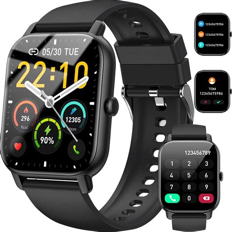Smartwatch für Damen Herren, 1,85 Zoll Touchscreen Smart Watch mit