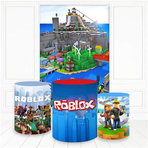 Painel Retangular E Capas Tecido Sublimado Roblox Fkpc Felicit