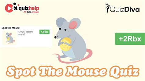 Spot The Mouse Quiz Answers Earn 2 Rbx Quiz Diva Youtube