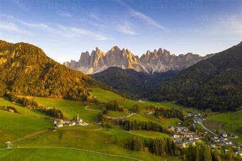 Sonnenuntergang Ber Dem Kleinen Dorf Santa Magdalena Und