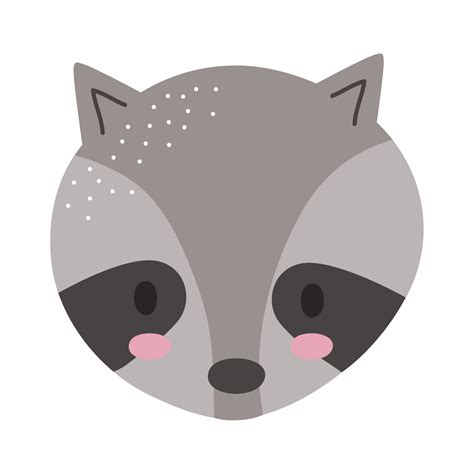 pretty raccoon face 12379306 Vector Art at Vecteezy