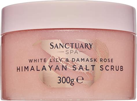 Sanctuary Spa White Lily And Damask Rose Salt Body Scrub Exfoliating