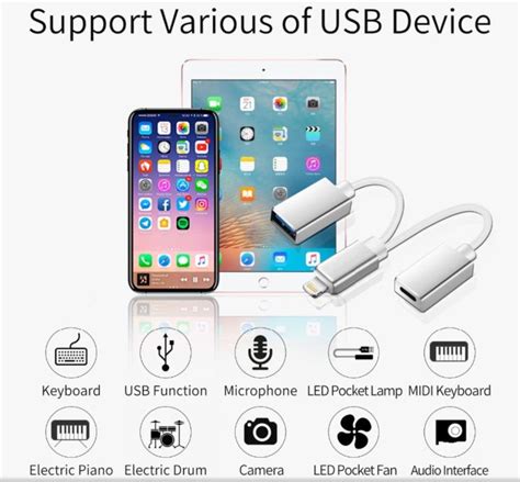 Lightning to USB OTG kabel