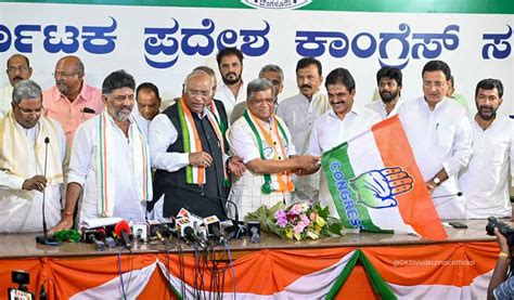 Bjp Leader And Ex Karnataka Cm Jagadish Shettar Joins Congress