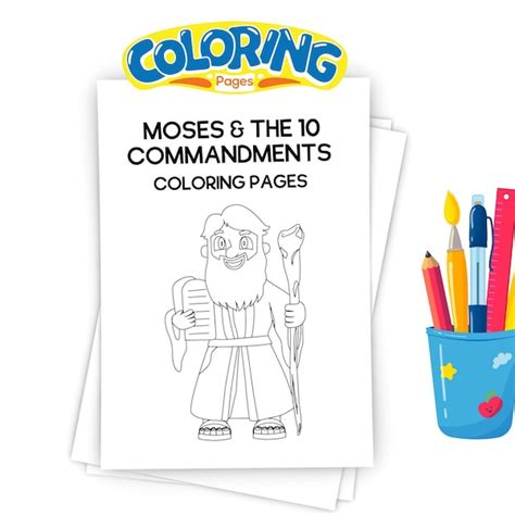 Commandments Coloring Sheets Etsy