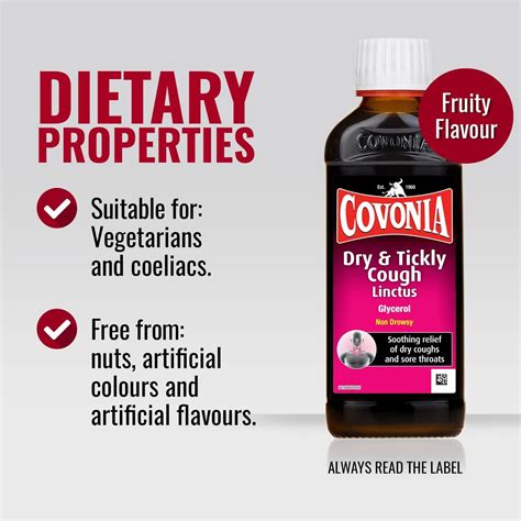 Covonia Dry Tickly Cough Linctus Ml Soothing Relief Of Dry Coughs