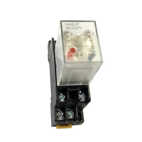 2 HH52P DPDT 8 Pin General Purpose Power Relay With Socket Base