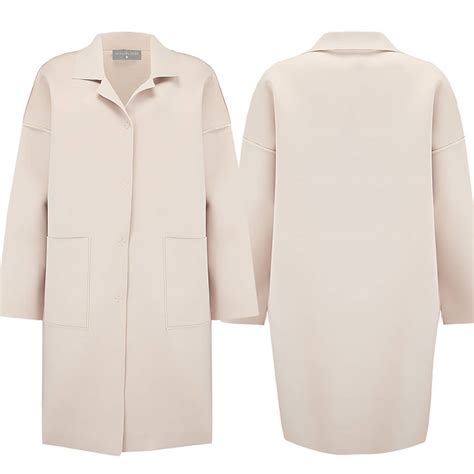 designing  unlined raw edged coat