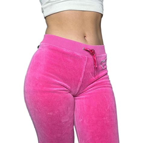 Y K Hot Pink Velour Pants The Cutest Hot Pink Mid Depop