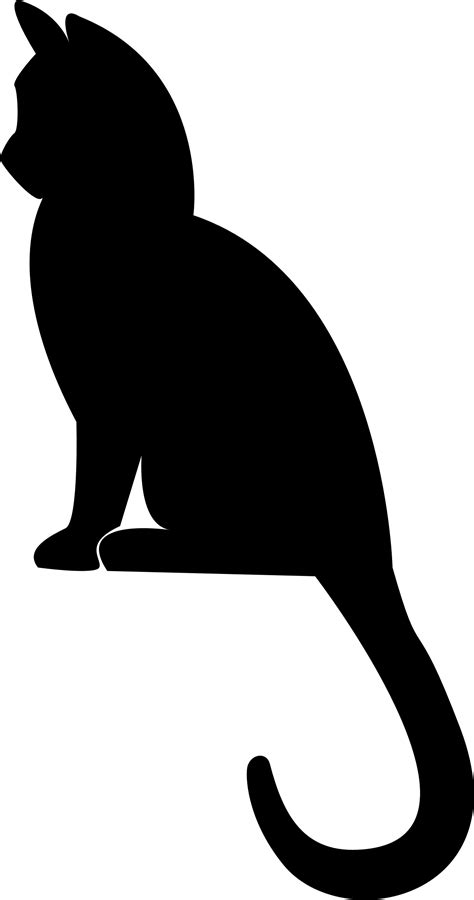 Clipart - Kitten Silhouette