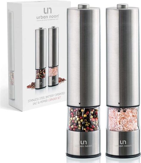 Urban Noon Battery Operated Salt And Pepper Grinder Set