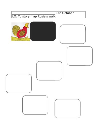 Story Map frame for Rosie's Walk | Teaching Resources