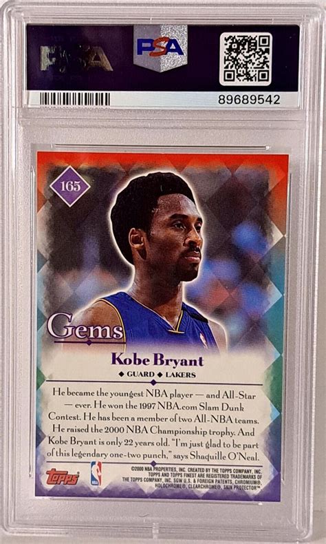 Topps Finest Kobe Bryant Psa Gem Mint Hof Ebay