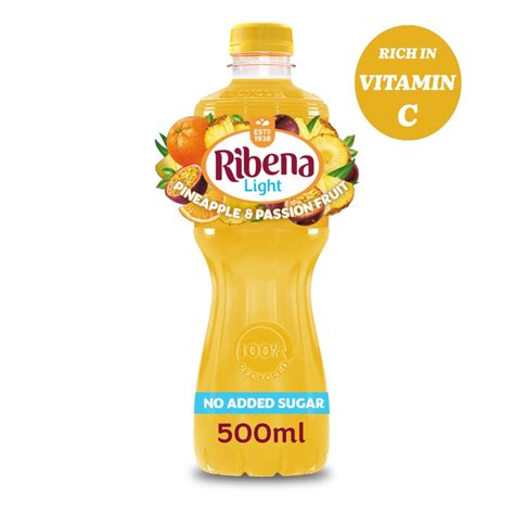 Ribena Light Pineapple & Passion Fruit 500ml - Co-op
