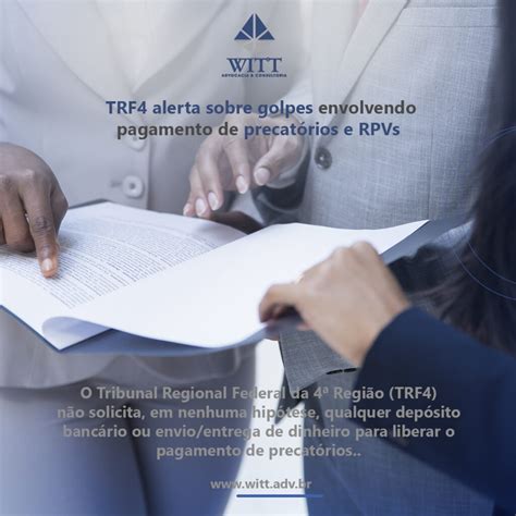 TRF4 alerta sobre golpes envolvendo pagamento de precatórios e RPVs