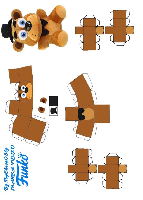 Papercraft Funko Plush Fnaf Freddy Freddy Fazbear Freddy Plush Arts And Crafts Paper