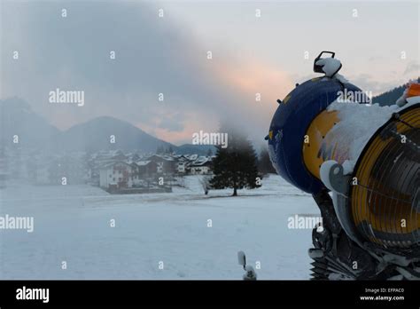 Making artificial snow Stock Photo - Alamy