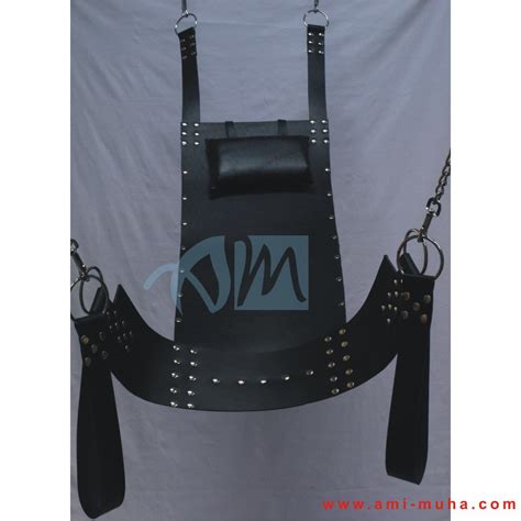 Heavy Duty Black Leather Bdsm Adult Sex Sling Swing