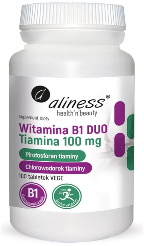 Witamina B1 Tiamina DUO 100 Mg X 100 Vege Tabs Aliness Witaminy