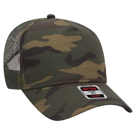 OTTO CAP Camouflage 5 Panel Mid Crown Mesh Back Trucker Hat Walmart