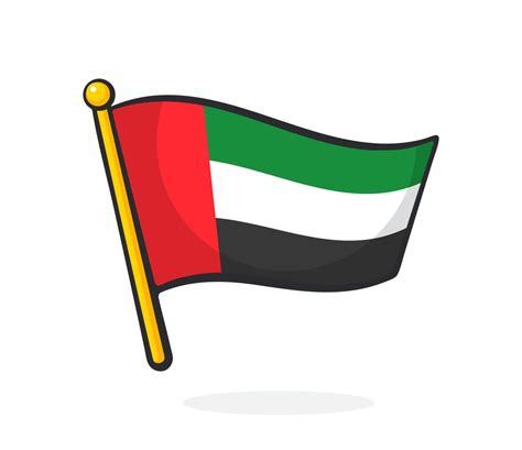 Cartoon illustration of flag of the United Arab Emirates 21975361 Vector Art at Vecteezy