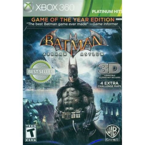 WARNER BROS BATMAN ARKHAM ASYLUM XBOX 360 0788687200929 Cdiscount