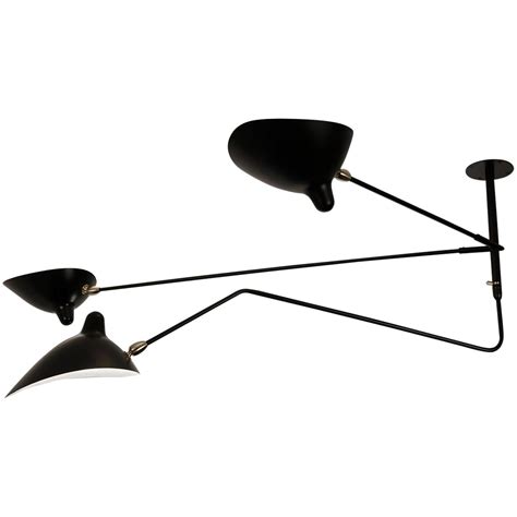 Rotating Sconce Two Arm One Curved By Serge Mouille At 1stdibs