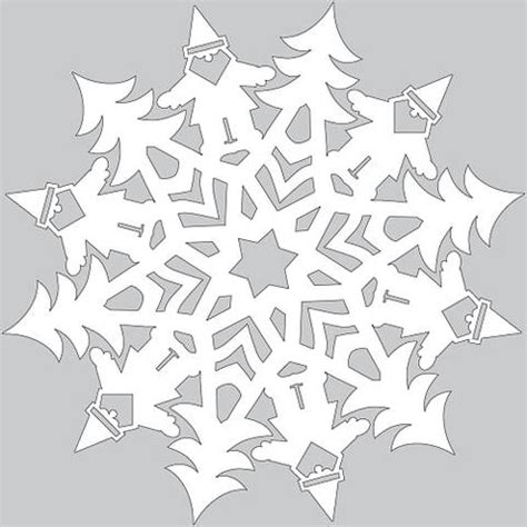 How To Make Paper Snowflake With Santa Claus Tutorial Template Free