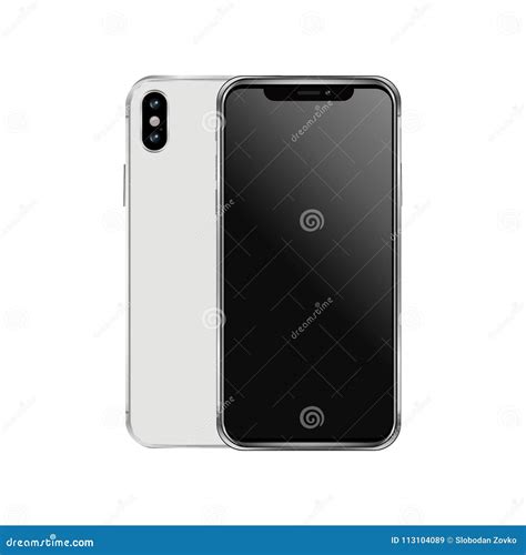 Iphone X Vector Illustration Stock Vector Illustration Of Mobile