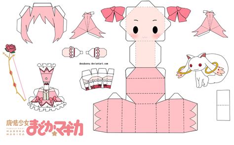 Kaname Madoka Chibi Papercraft By Tsunyandere On Deviantart Paper