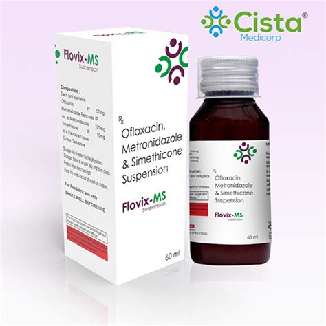 Flovix MS Suspension Ofloxacin 50 Mg Metronidazole 120 Mg