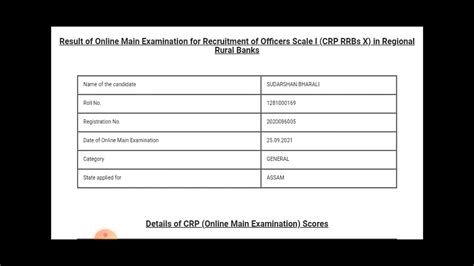 Ibps Rrb Po Mains Scorecard Youtube