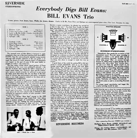 Bill Evans Trio Everybody Digs Bill Evans Lp Roxy Disc House