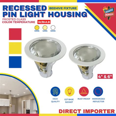 Pinlight Recessed Housing Beehive Led E Fixture Frosted Glass