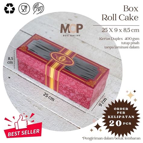 Jual Kotak Roll Cake X X Dus Roti Gulung Box Bolu Box Kue Shopee