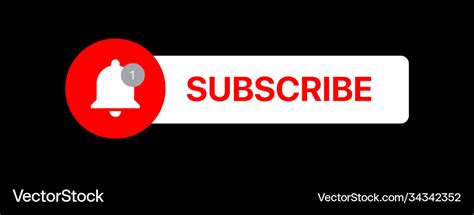 Youtube Subscribe Button Lower Third Social Media Vector Image