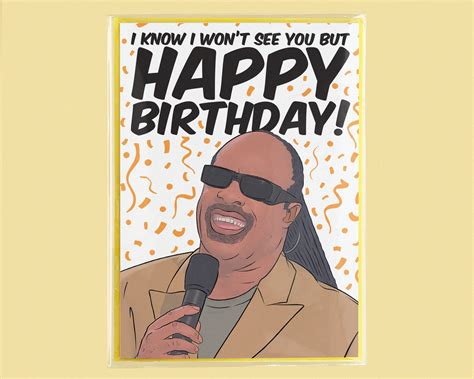 I Know I Won T See You But Happy Birthday Stevie Wonder Etsy UK