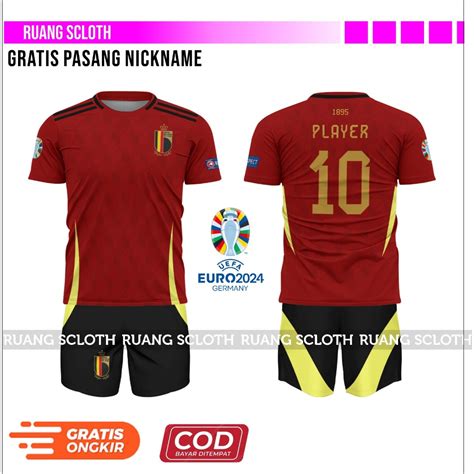 Jual Jersey Belgia Home Terbaru Premium Gratis Pasang Nama Dan