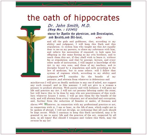 The Oath Of Hippocrates