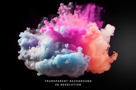 Premium PSD | Bright Pink Smoke and Cloud Transparent Background