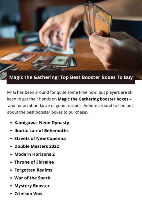 Ppt Magic The Gathering Top Best Booster Boxes To Buy Powerpoint