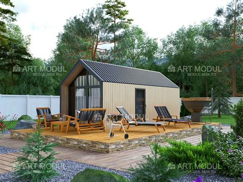 Модульный дом Mini Barn 6 - ART Modul. Проект, цена и отзывы