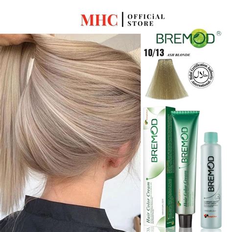 Halal Bremod Ash Blonde Professional Use Hair Color Dye Cream Ml Shopee Malaysia