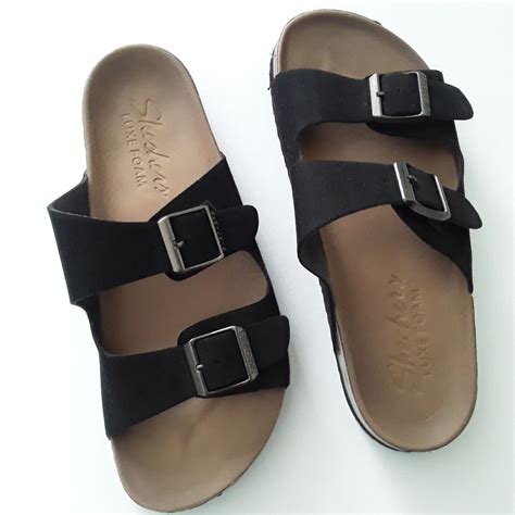 Nwt Skechers Luxefoam Style Birkenstocks Depop