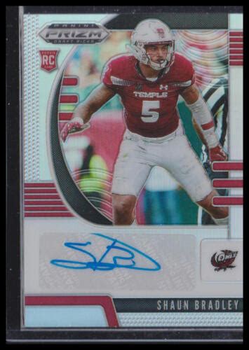 Panini Prizm Draft Picks Shaun Bradley Silver Auto Temple