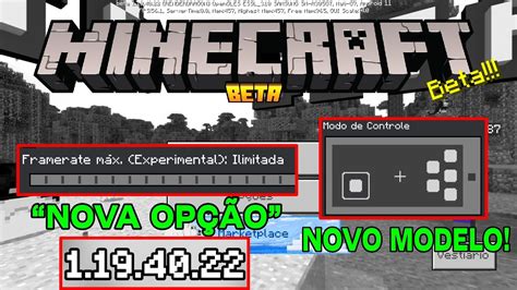 Minecraft Pe 1 19 40 22 Beta OpÇÃo De Fps E Novas CorreÇÕes Youtube